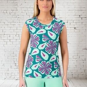 Gymwrap Floral Women’s Sleeveless Top | XS | NWT | Sporty Chic